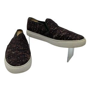 Tory Burch Flash Allover Sneakers Women Size 10 M Slip On Textile Leather Lining